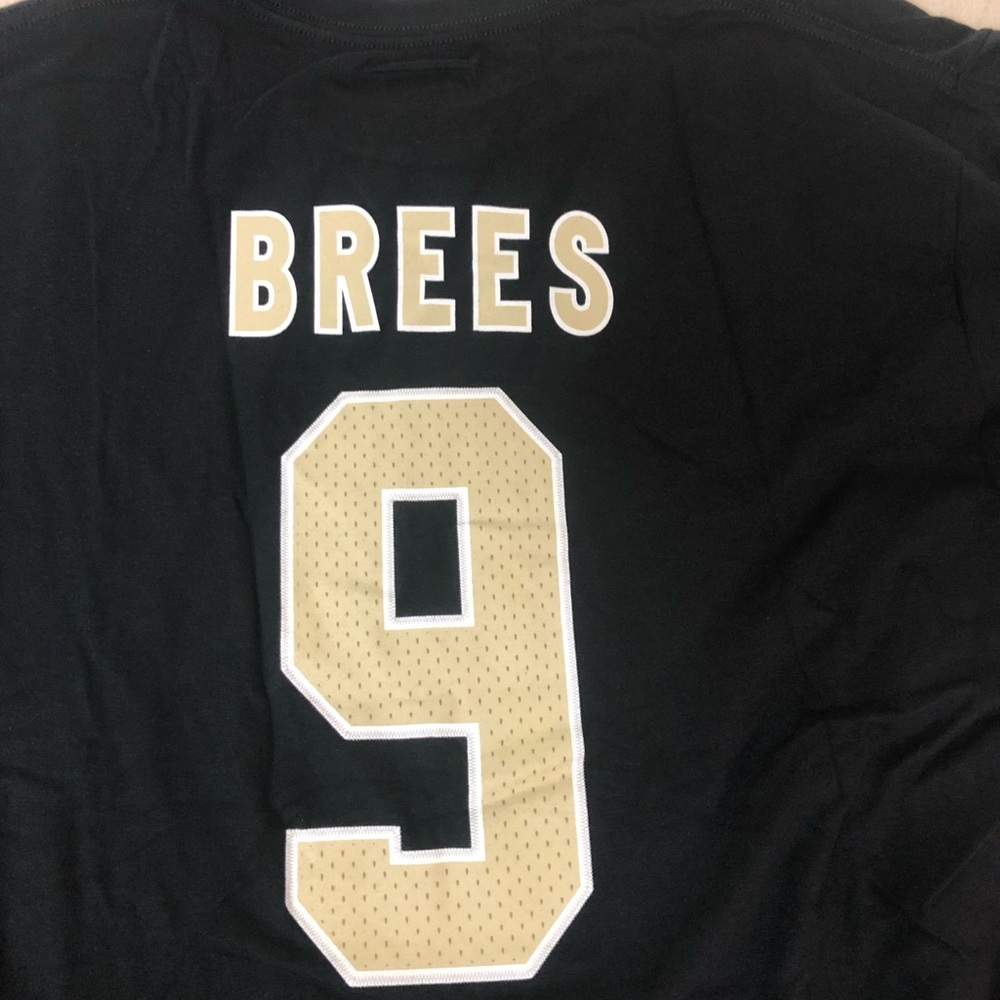 Saints t shirt. Drew Brees 9 xl black